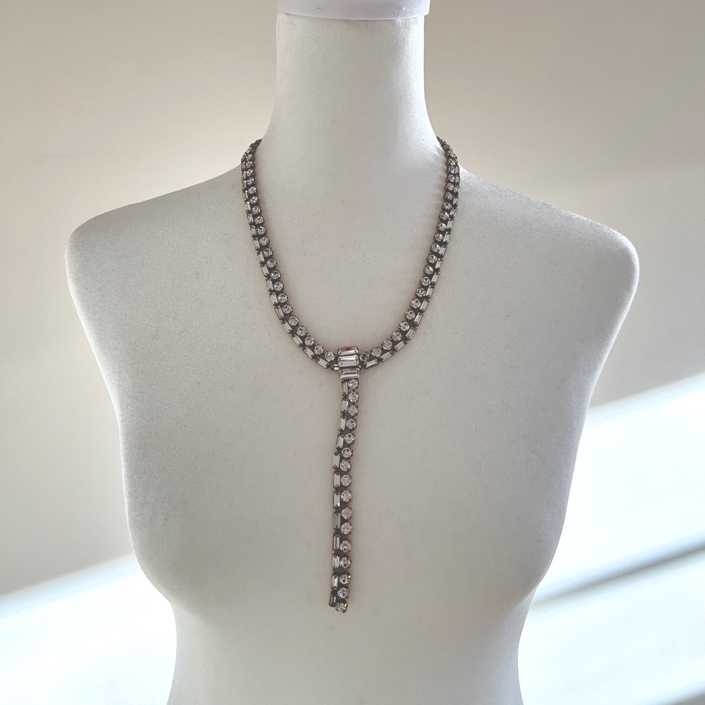 Stella & Ruby cocktail necklace, faux crystals, adjustable